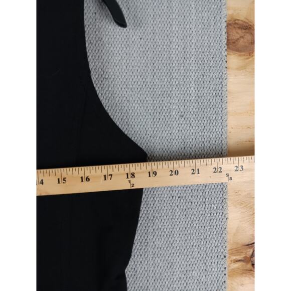 Wilsons Vintage Maxima Leather Vest Womens Large Black Zip Moto Stretch Back - Picture 10 of 12